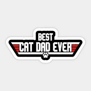 Vintage Best Cat Dad Ever Gift For Men Father day Sticker